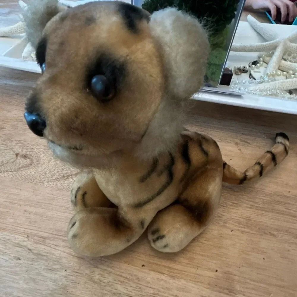Vintage Kamar made in Japan tiger cub lion plush stuffed animal